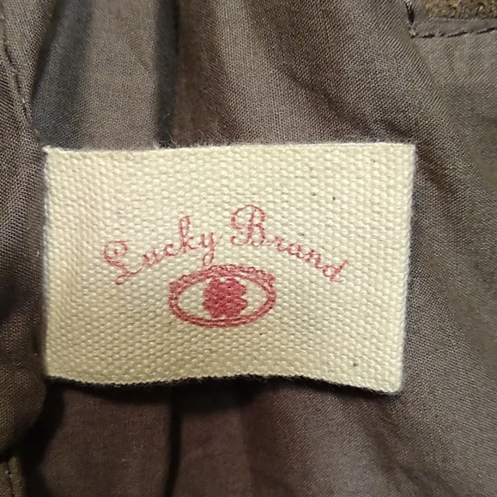 Lucky Brand Gray Suede Braided Strap Hobo Bag